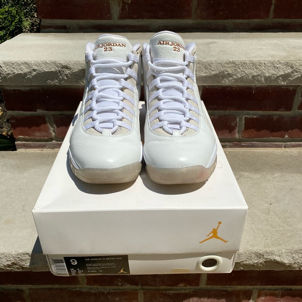 OVO x Air Jordan 10 Retro White Sneakers